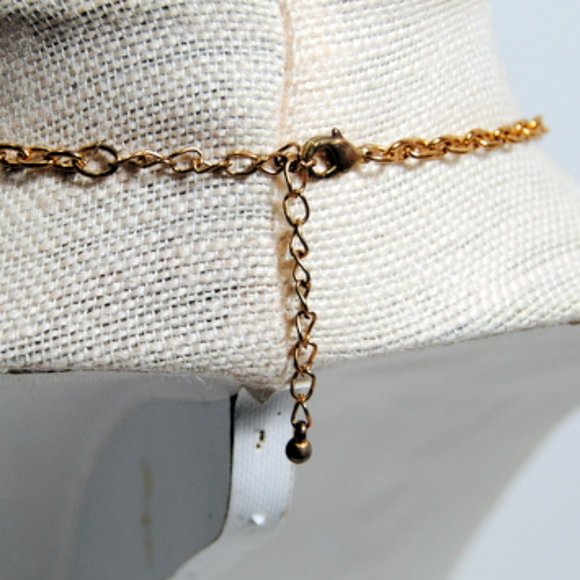 Statement Jewelry Necklace Blue Green Crystals - Picture 4 of 4